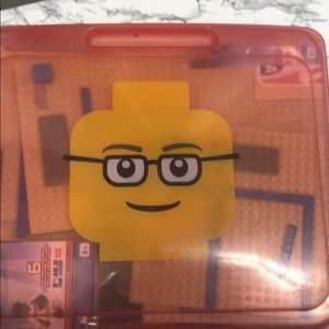 A box of LEGO pieces